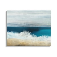 Ступел индустрии плажни вълни трясък пяна панорамен изглед към океана живопис галерия увити платно печат стена изкуство, дизайн от Софи 6