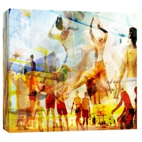 Изображения, Плажен волейбол 2, 20х16, декоративно платно за стена