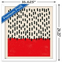 Геометричен - Плакат за червена стена, 14.725 22.375