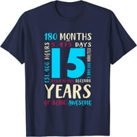 15-ти рожден ден риза за деца подарък за годишни момчета момичета тениска
