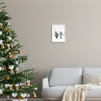 Спиеви индустрии зимни празнични подаръци куче двойка празнична фотография бяла рамка изкуство печат стена изкуство
