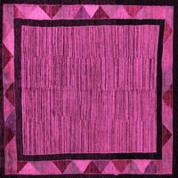 Ahgly Company Indoor Square Oriental Pink Modern Area Rugs, 4 'квадрат