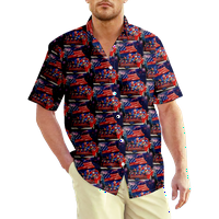 4 юли Мъжка хавайска риза бутон нагоре риза САЩ национален флаг Графичен 3д риза яка 3д печат плюс размер ежедневно с къс ръкав печат облекло облекло