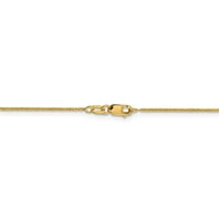 Истинската кабелна верига на Leslie от 14kt жълто злато; ; Закопчалка на омари; за възрастни и тийнейджъри; За жени и мъже