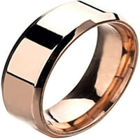 Fcphome годежа любов пръстен сватбен пръстен мода проста унизионна двойка от неръждаема стомана огледален пръстен бижута Подаръци Жени момичета пръстен Направи си сам бижута подаръци-Роза Голдус 5