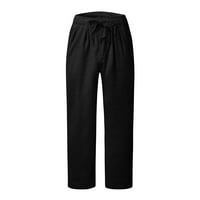 Памук-линене ежедневни леки талия на талията панталони домашни панталони Мъжки еластични мъжки панталони Мъжки панталони 44x30