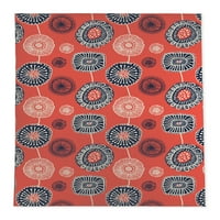 Фолк флорални червени и сини зона килим от Кавка дизайн