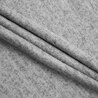 Forestyashe женски твърд цвят разрошен пуловер кръгла шия свободен вълнен отгоре