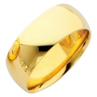 Jewels 14k жълто злато Мъжки солидна обикновена традиционна класическа комфорт приспособяване на сватбена лента с размер 10