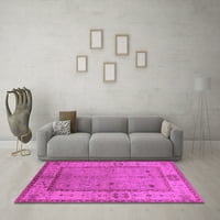 Ahgly Company Indoor Rectangle Oriental Pink Traditional Area Rugs, 3 '5'