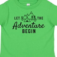 Inktastic Let The Adventure започне с палатка за къмпинг и планини подаръци за малко дете или тениска за момиче
