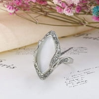 Модни жени Маркиза нарязана изкуствен каменна лъскава криза на пръстена на пръстена бижута Свети Валентин Бляскащ бижута Аксесоари за дрехи