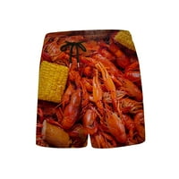 Мъжки ежедневни Плюс размер Мъжка Храна реалистични 3д отпечатани летни шорти плажни шорти плажни бански шорти