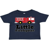 Тениска за момиче или малко дете с малко момиче от пожарникари за пожарникари или малко дете