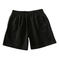 топли удобни летни мъжки модни спортни товарни панталони прав крак свободни шорти плажни панталони момче блясък панталони черно ХХ-Големи