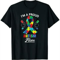 „Горна мама аутизъм осъзнава аутизъм телбон за жени графична тениска, удобна и стилна