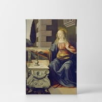 Усмивка арт дизайн Благовещение детайл от Леонардо Да Винчи платно стена изкуство платно печат известната художествена живопис репродукция изобразително изкуство маслени картини Начало декор готов да се мотае-направени