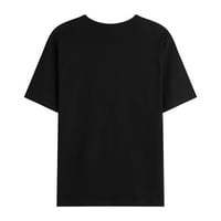 Черна рокля ризи за мъже мъжки ежедневни Мода кръг врата Пуловер печат тениска с къс ръкав върхове памучни тениски За Мъже мускулни ризи за мъже, Черно, л