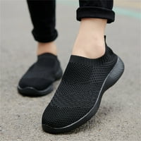 Дамски обувки Лято плюс размер леки комфортни обувки Маратонки Неплъзгащи се ежедневни обувки за бягане Женски маратонки за модни черни 8.5