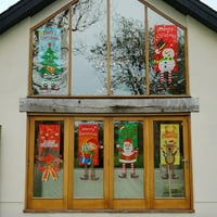 Коледна Украса Декорация За Дома Коледна Вертикална Банер Врата Предно Висящ Банер