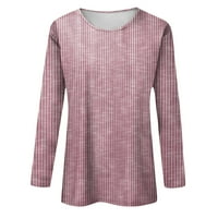 Huachen дълъг ръкав ризи за жени Сладки печат Графични тийнейджъри Блузи есен небрежна тениска плюс размер основни върхове пуловер