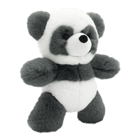 Най-мекото бебе в света-сива и бяла панда