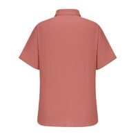 Мъжки памучно бельо бутон надолу риза с къс ръкав плажна риза лято ежедневен плътно цвят свободен приготен блуза