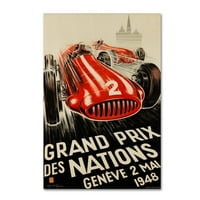 Търговска марка изобразително изкуство 'състезателна кола 7' платно изкуство от Фенер преса