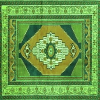 Фирма Ахли Вътрешен Правоъгълник Медальон Зелени Традиционни Килими Площ, 8 '12'