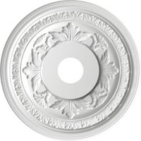Екена Милуърк 19 од 1 2 ИД 1 п Балтимор термоформован ПВЦ таван медальон, Сребърен металик