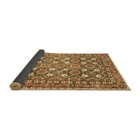 Ahgly Company Indoor Round Персийски кафяви традиционни килими, 7 'кръг