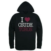 Любов CSUDH Калифорния държавен университет Dominguez Hills Toros Hoodie Sweatshirt Black X-Large