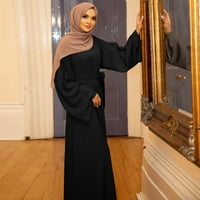 рокля с дълъг ръкав за жени ежедневни твърда рокля Ръкав абая арабски кафтан рокля Дамски рокли есенни рокли