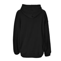 kpoplk женски цип качулки суичър ежедневен пуловер с дълъг ръкав върхове модно яке с джобно черно, xxl