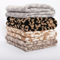 Дива леопард хвърляне на меко одеяло супер меко уютно кабелно плюшени одеяла за диван легло диван жени подарък i 100*120