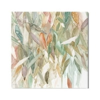 Ступел индустрии абстрактни каскадни дървесни листа Есенни цъфтят листа платно стена изкуство, 17, дизайн от Карол Робинсън