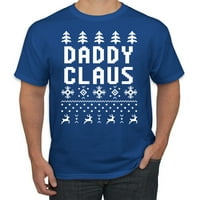 Wild Bobby, Daddy Claus, Ugly Christmas, Men Graphic Tee, Royal, 5XL
