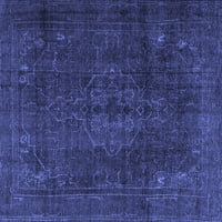 Ahgly Company Machine Pashable Indoor Rectangle Persian Blue Traditional Area Cugs, 8 '10'
