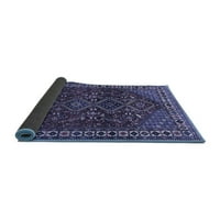 Ahgly Company Indoor Rectangle Persian Blue Traditional Area Rugs, 5 '7'