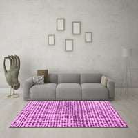 Ahgly Company Indoor Rectangle Solid Pink Modern Area Rugs, 5 '8'