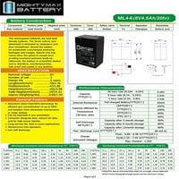 6V 4.5AH SLA батерията замества Eaton Powerware PW3110-300IVA - Пакет