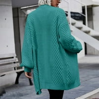ifshaion кабел плетен жилетка за жени модни плетени стърготини от жилетка от жилетка на жилетка за плетене на плетене на кука за жени зелени s