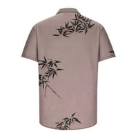 Buigttklop без граници Мъжки ризи Просвет плюс размер ежедневни бутони Хавай Печат на печат на късо ръкав риза блуза блуза