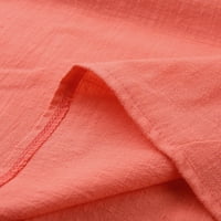 Fonwoon жени дами модни подрязани ръкави кръгла шия памучна разхлабена риза блуза, лято плюс размер свободни прилепнали върхове