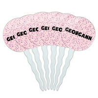 Georgann Cupcake Picks Toppers - Комплект от - Pink Speckles