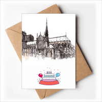 Нотр-Дам де в Париж Франция Честит рожден ден Поздравителни картички Пляни празни